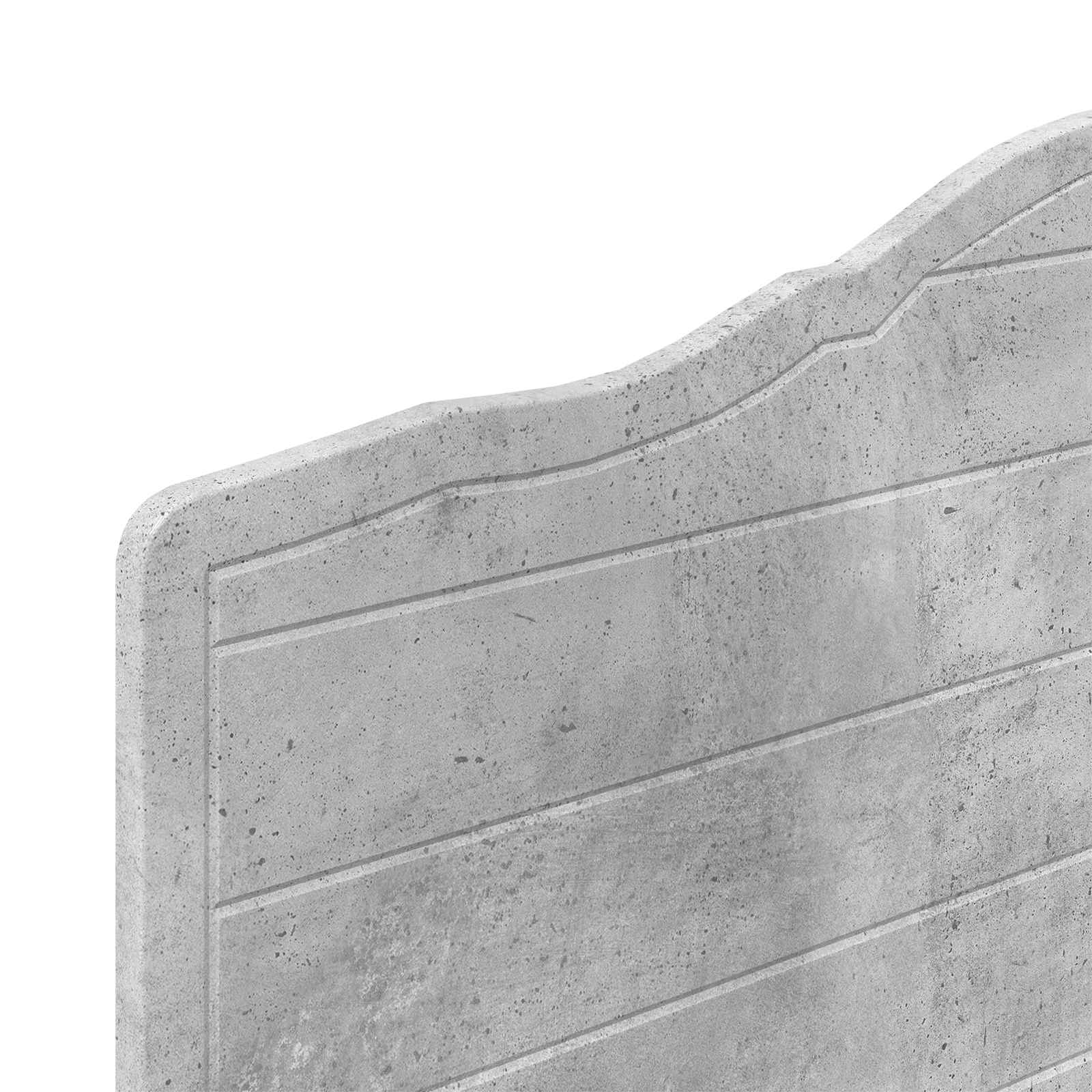 Kopfteil Beton Grau Holzwerkstoff