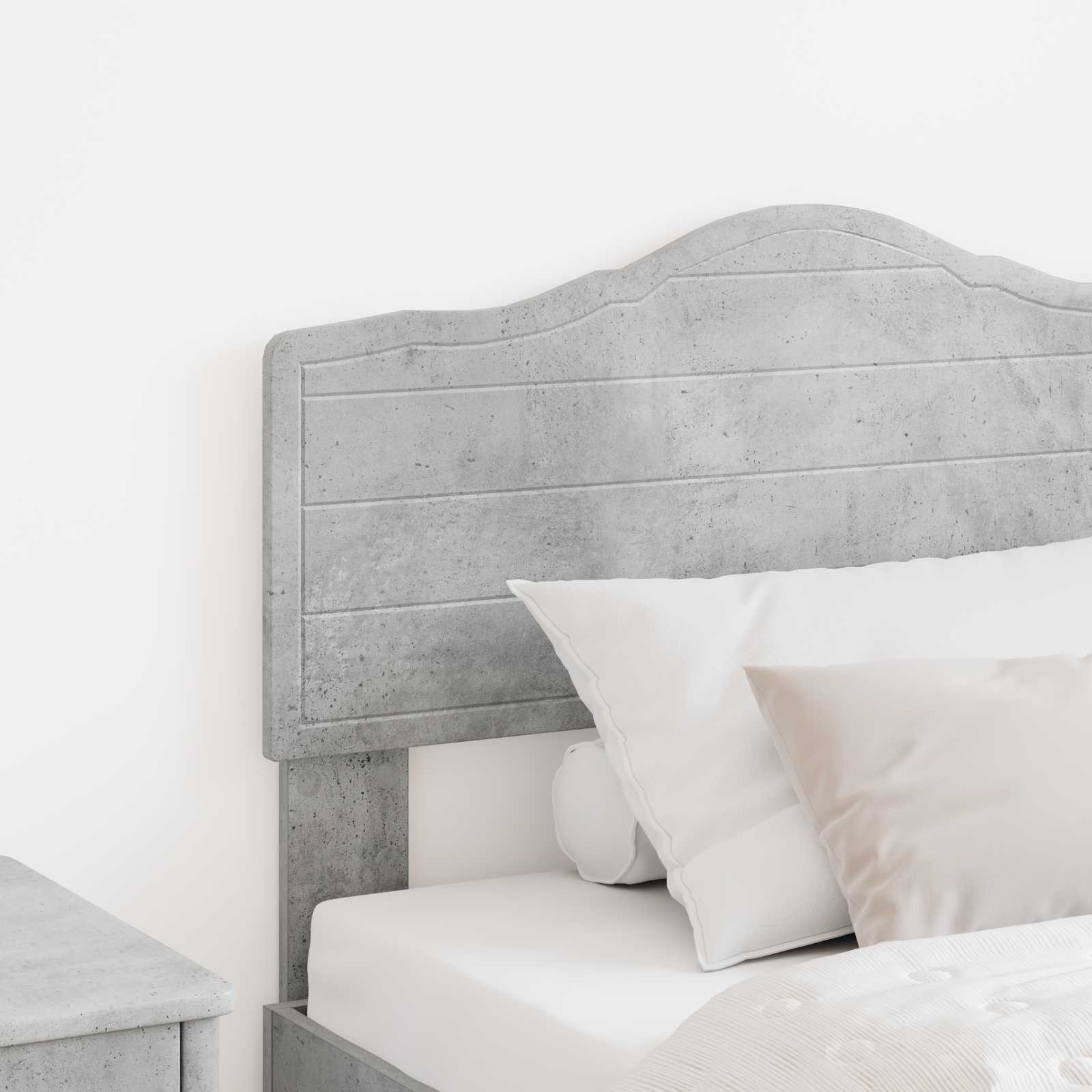 Kopfteil Beton Grau Holzwerkstoff