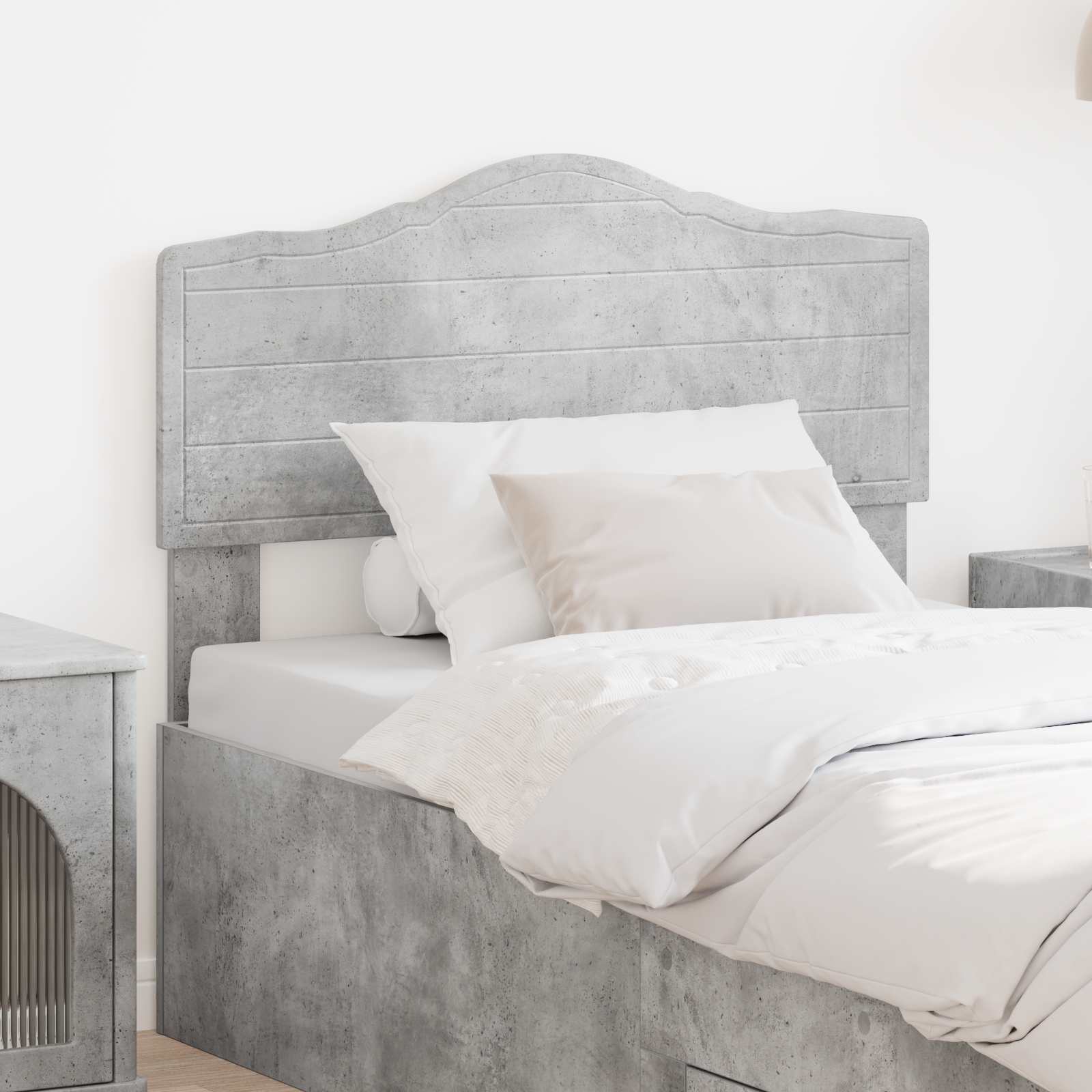 Kopfteil Beton Grau Holzwerkstoff