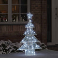 Weihnachtsbaum mit 100 LEDs Kaltweiß 120 cm Acryl