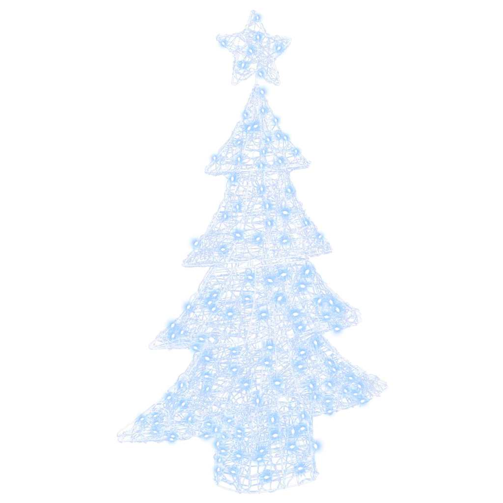 Weihnachtsbaum mit 100 LEDs Kaltweiß 120 cm Acryl