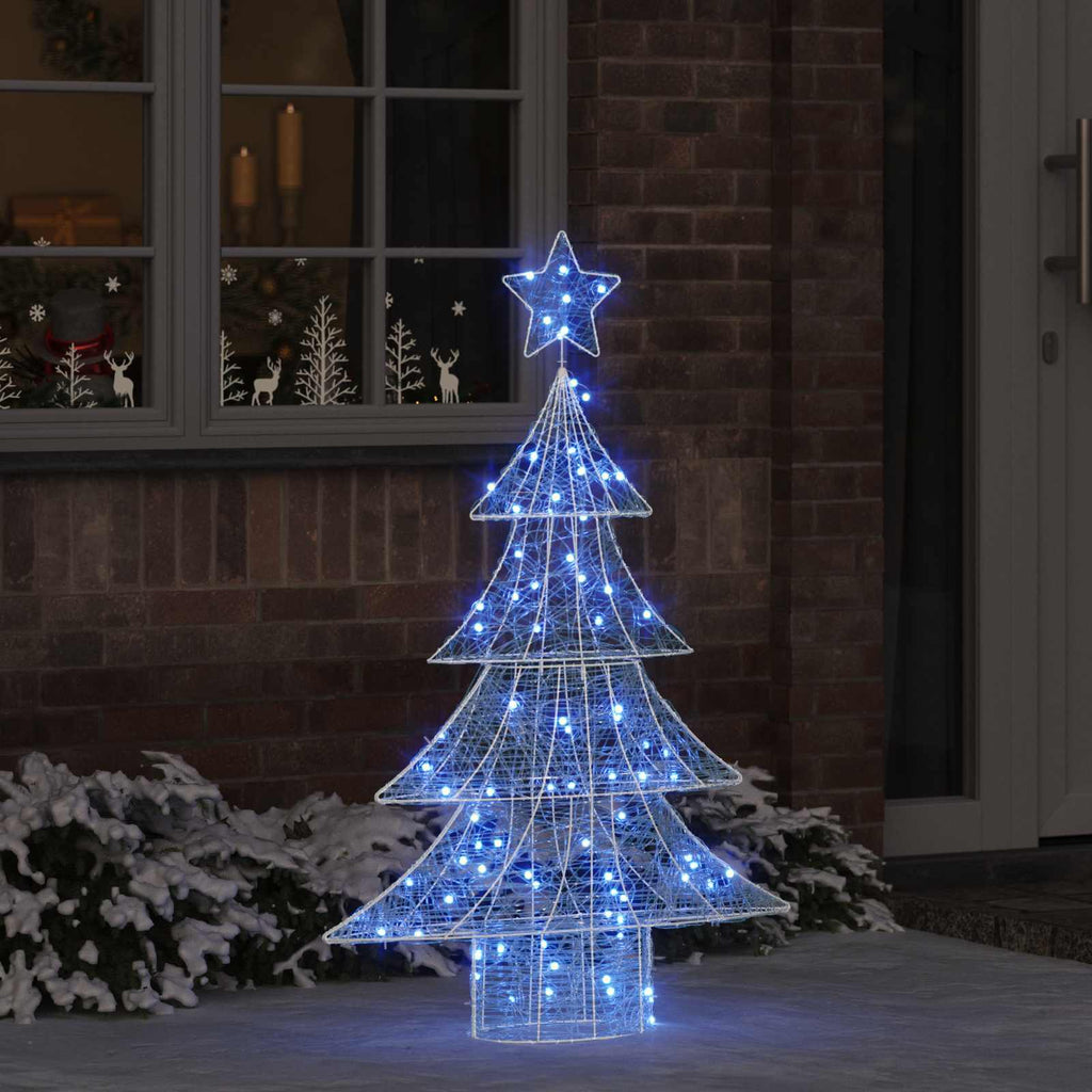 Weihnachtsbaum mit 100 LEDs Blau 120 cm Acryl