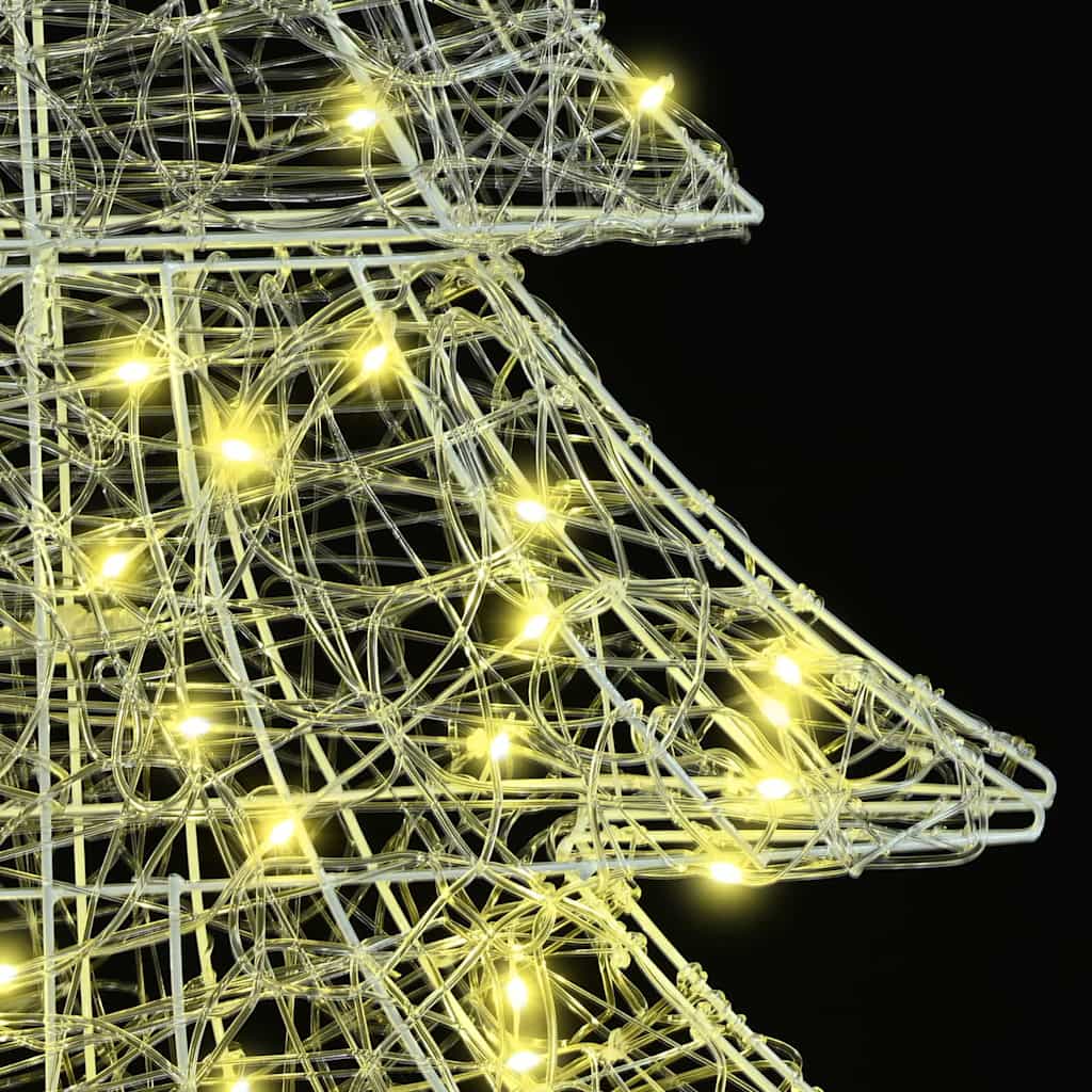 Weihnachtsbaum mit 160 LEDs Warmweiß 150 cm Acryl