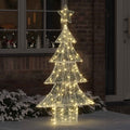 Weihnachtsbaum mit 160 LEDs Warmweiß 150 cm Acryl