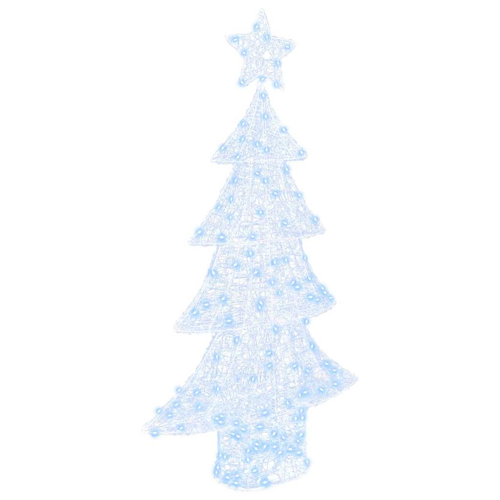 Weihnachtsbaum mit 160 LEDs Kaltweiß 150 cm Acryl