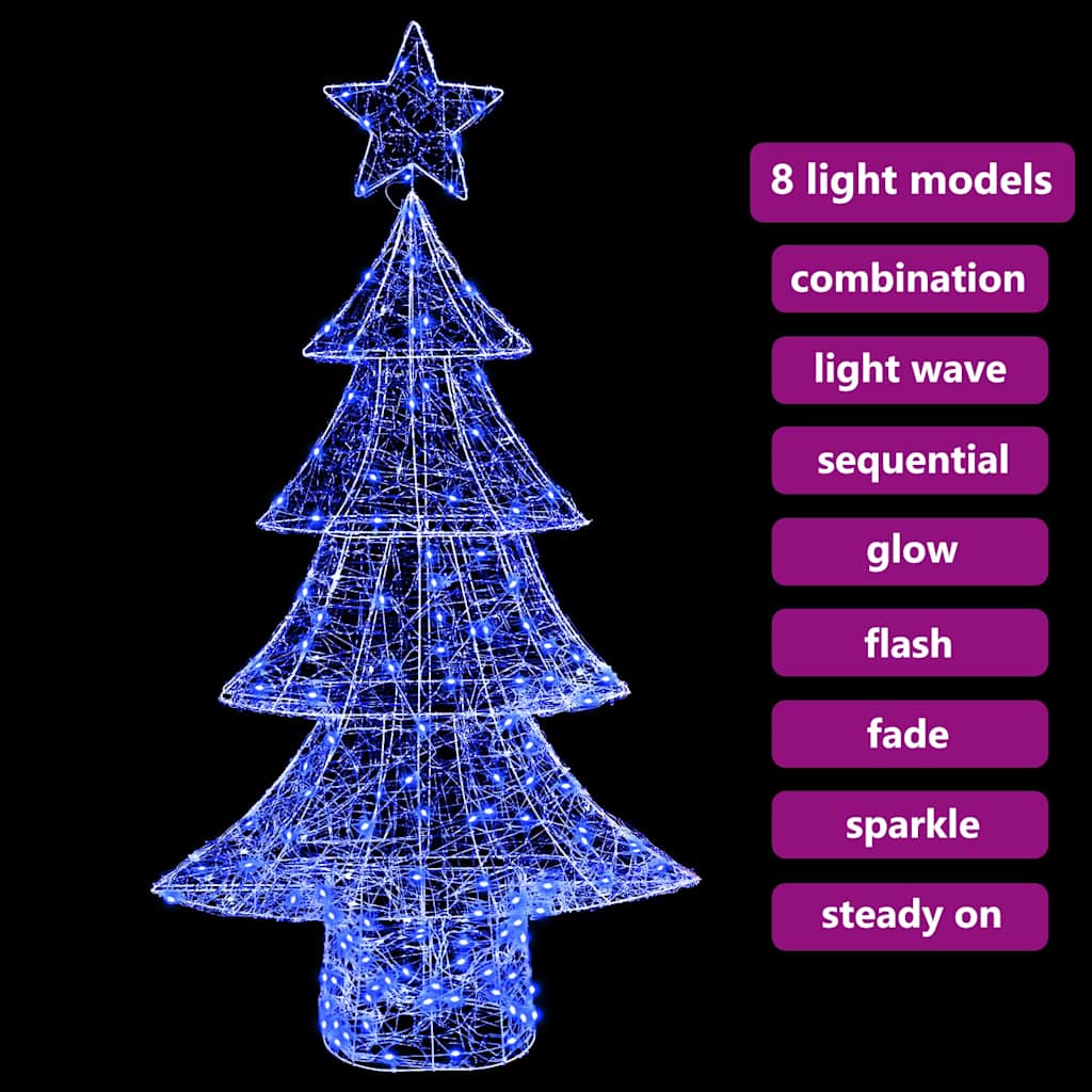 Weihnachtsbaum mit 160 LEDs Blau 150 cm Acryl