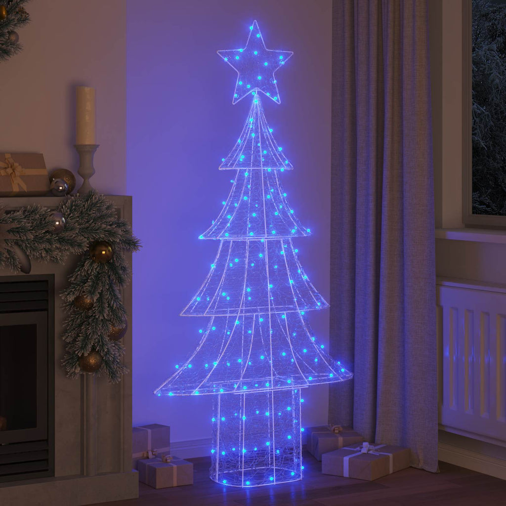 Weihnachtsbaum mit 240 LEDs Blau 180 cm Acryl