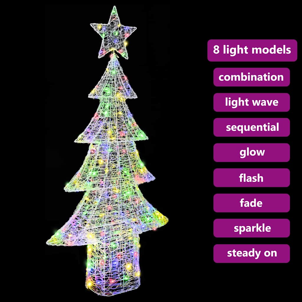 Weihnachtsbaum mit 240 LEDs Mehrfarbig 180 cm Acryl
