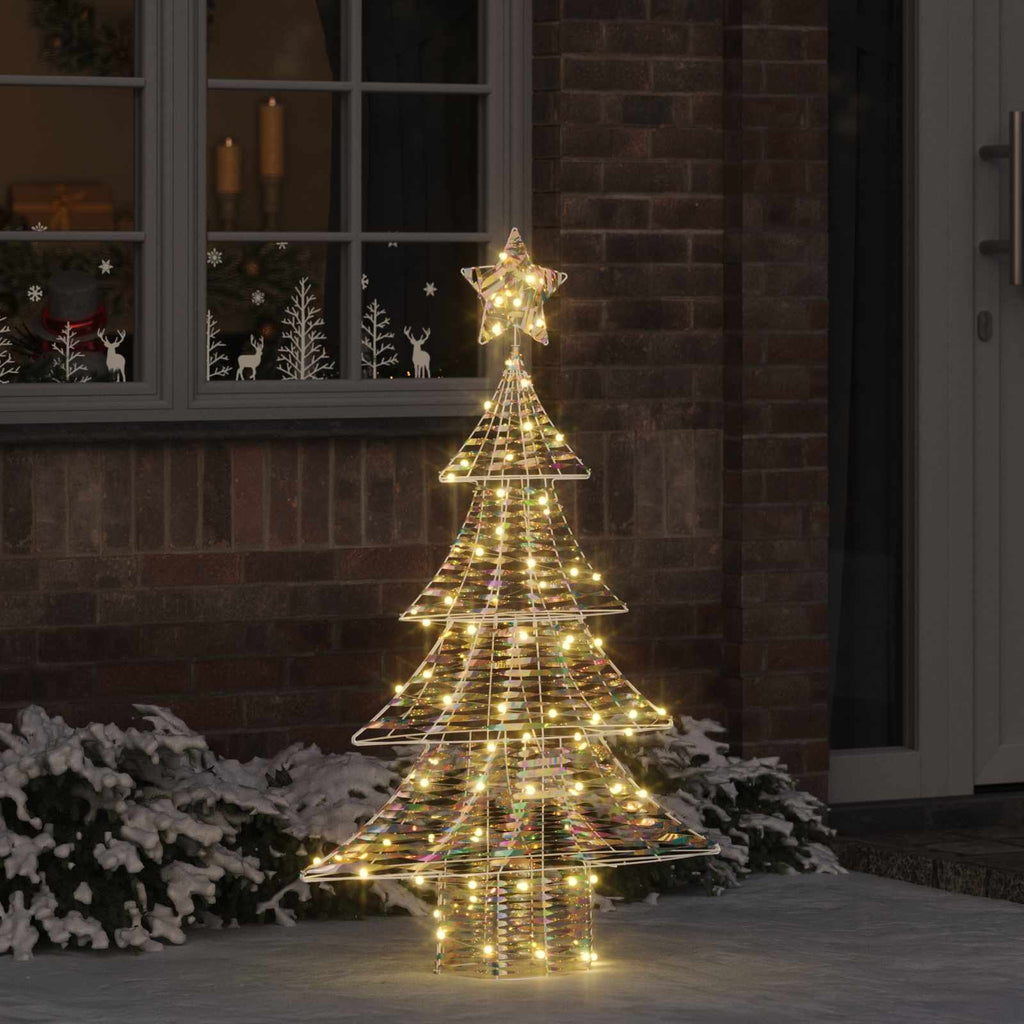 Weihnachtsbaum mit 120 LEDs Warmweiß 120,5 cm PET