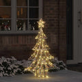 Weihnachtsbaum mit 120 LEDs Warmweiß 120,5 cm PET