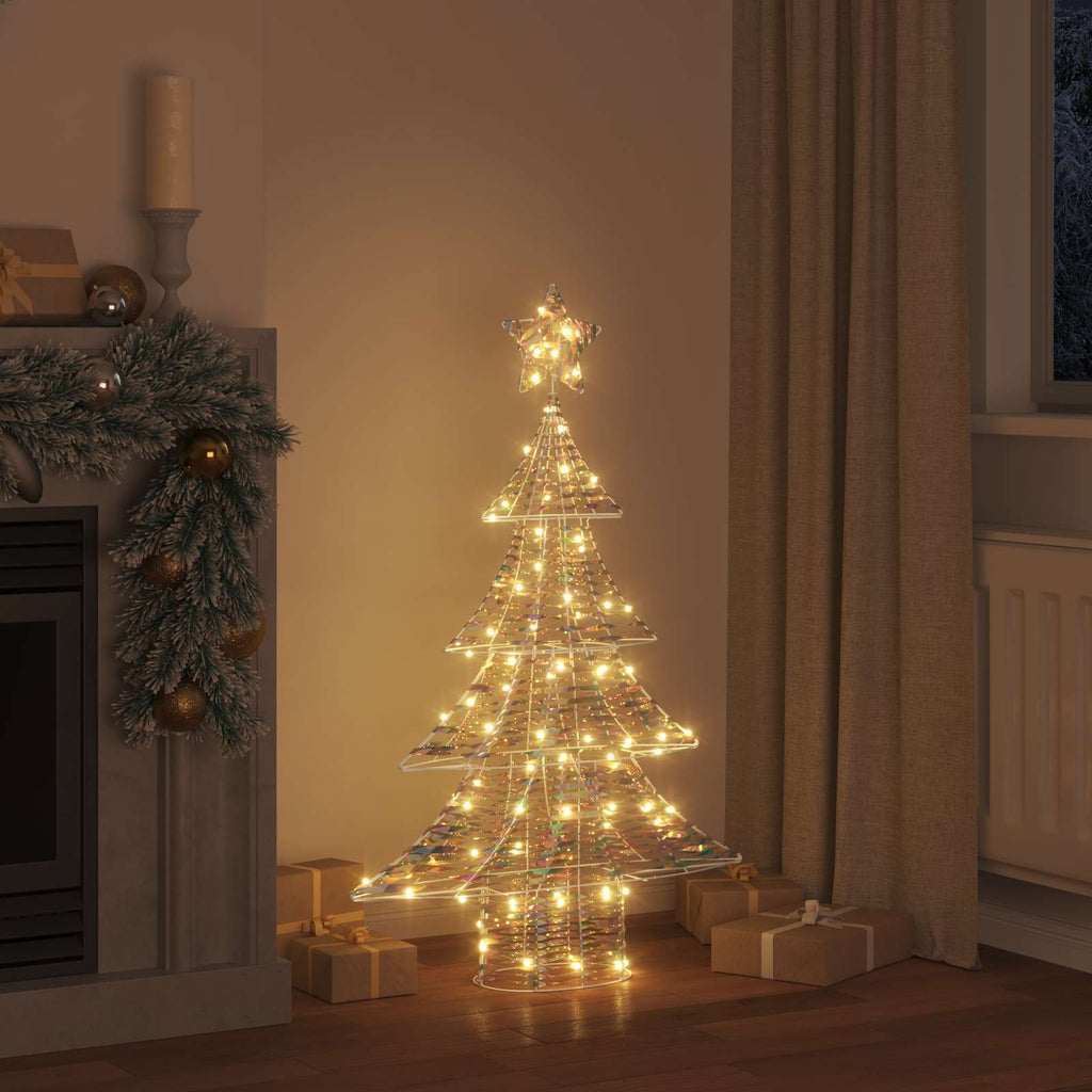 Weihnachtsbaum mit 120 LEDs Warmweiß 120,5 cm PET