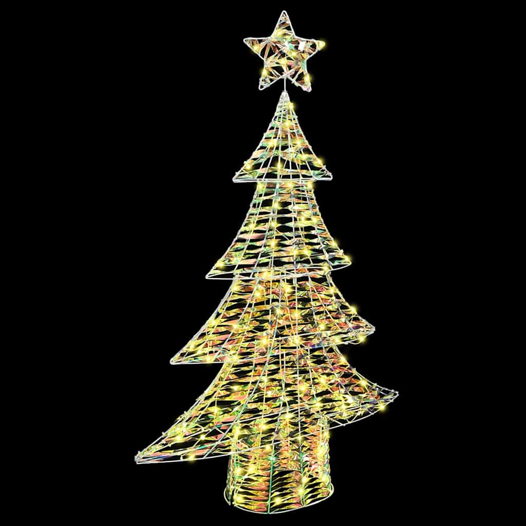 Weihnachtsbaum mit 120 LEDs Warmweiß 120,5 cm PET