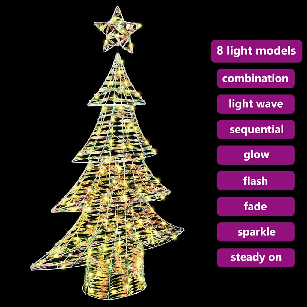Weihnachtsbaum mit 120 LEDs Warmweiß 120,5 cm PET