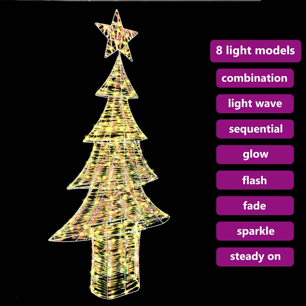 Weihnachtsbaum mit 240 LEDs Warmweiß 181 cm PET