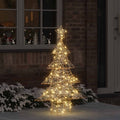 Weihnachtsbaum mit 120 LEDs Warmweiß 120,5 cm PET