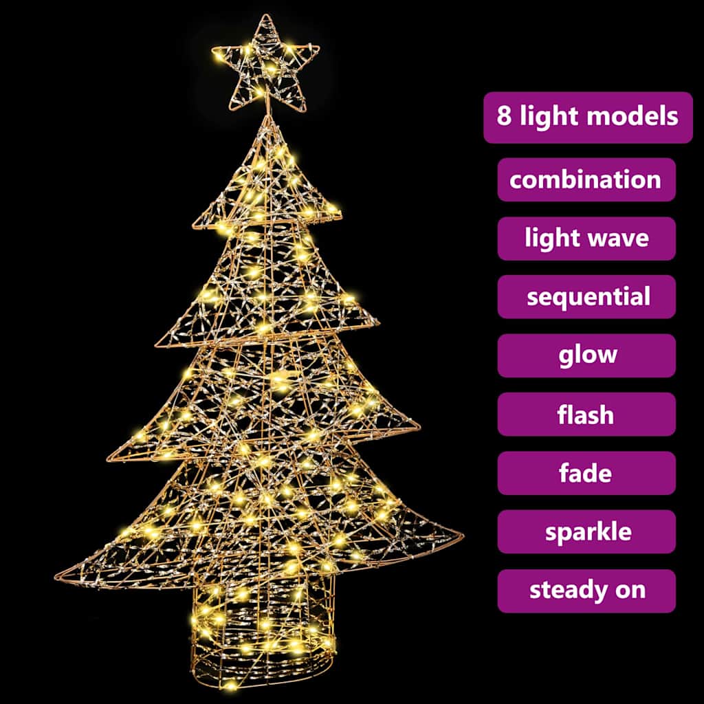 Weihnachtsbaum mit 120 LEDs Warmweiß 120,5 cm PET