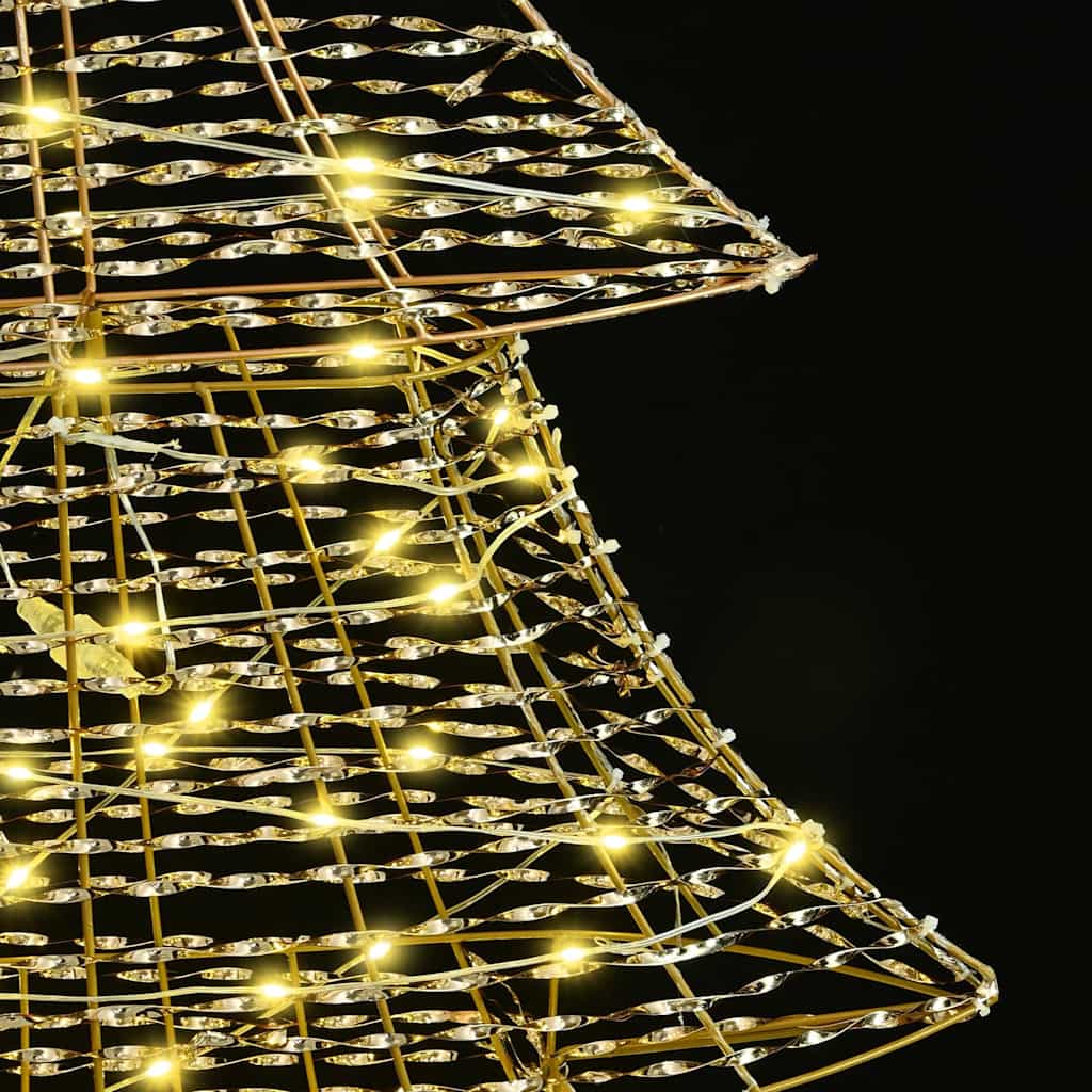 Weihnachtsbaum mit 160 LEDs Warmweiß 151 cm PET