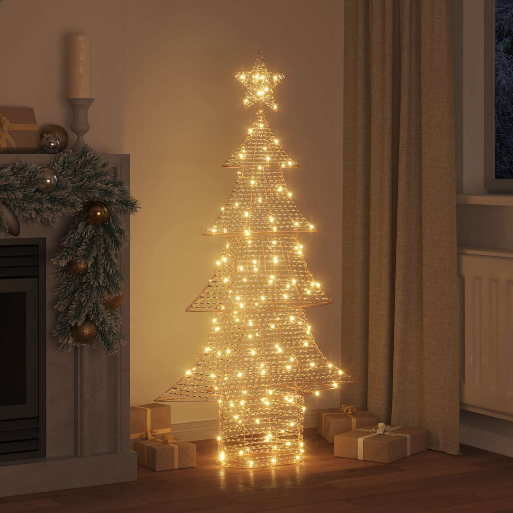 Weihnachtsbaum mit 160 LEDs Warmweiß 151 cm PET