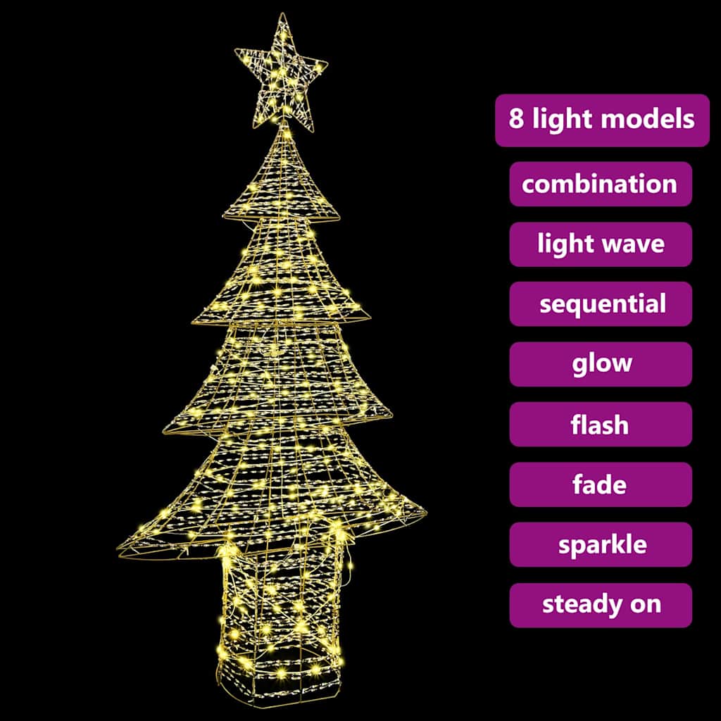 Weihnachtsbaum mit 240 LEDs Warmweiß 181 cm PET