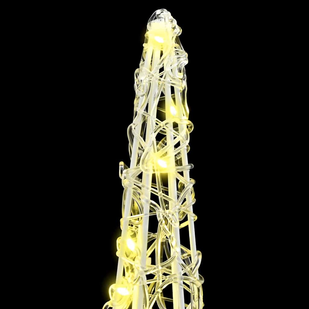 Weihnachtsbaum mit 90 LEDs 3 pcs Warmweiß 20 x 20 x 80 cm Acryl