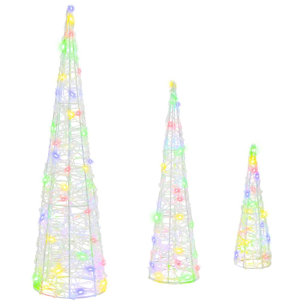 Weihnachtsbaum 3 pcs Mehrfarbig 20 x 20 x 80 cm Acryl