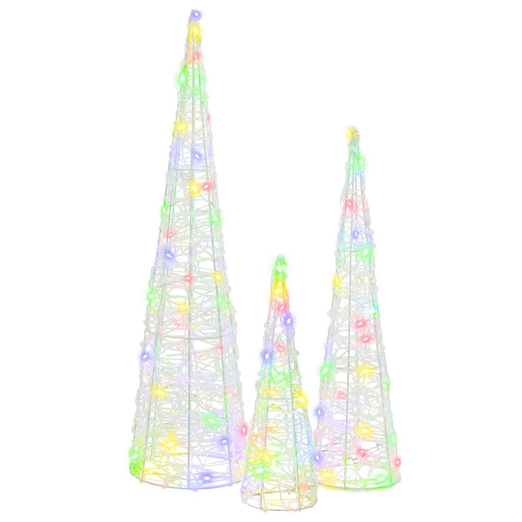 Weihnachtsbaum 3 pcs Mehrfarbig 20 x 20 x 80 cm Acryl