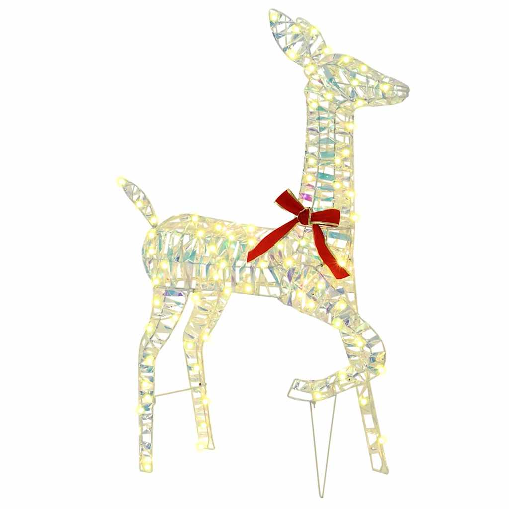 Rentierfamilie mit 300 LEDs 3 pcs Warmweiß 67 x 26 x 127 cm PET