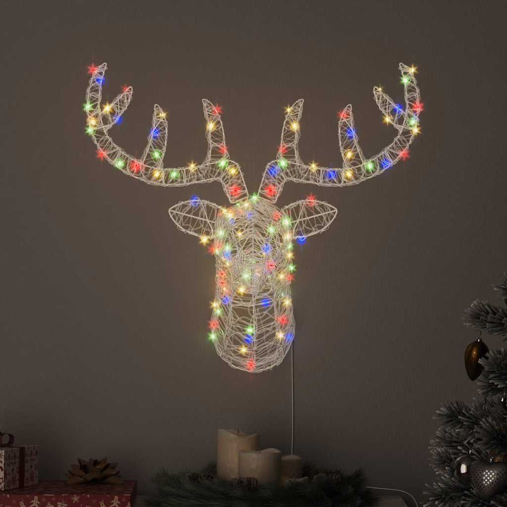 Rentierkopf mit 140 LEDs Bunt 68 x 36,5 x 62,5 cm Acryl
