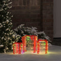 Geschenkbox Dekoration 3 pcs Bunt 20 x 20 x 21 cm Acryl