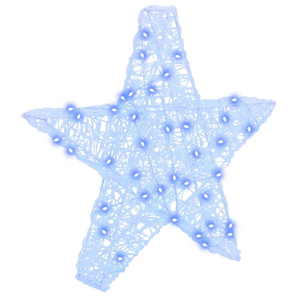 3D Stern mit 50 LEDs Blau 55 x 53.5 x 10 cm Acryl