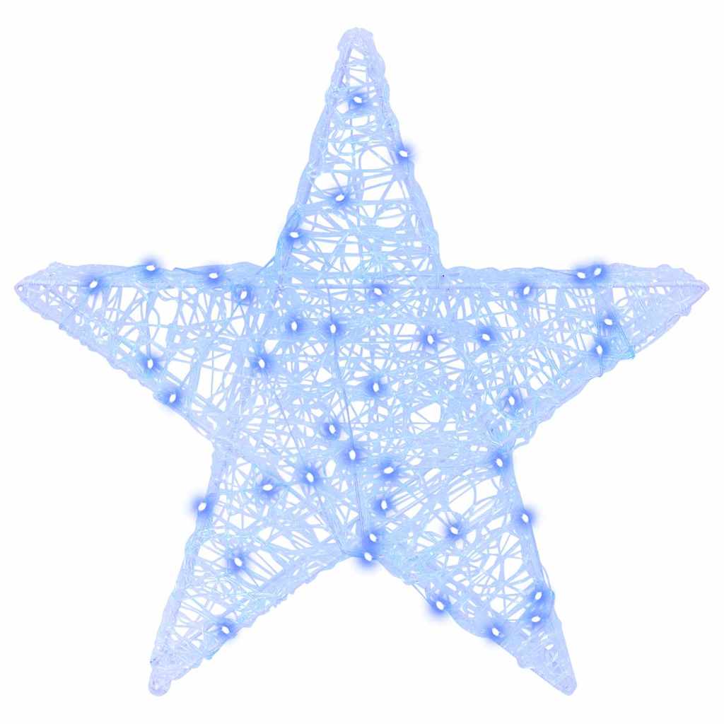 3D Stern mit 50 LEDs Blau 55 x 53.5 x 10 cm Acryl