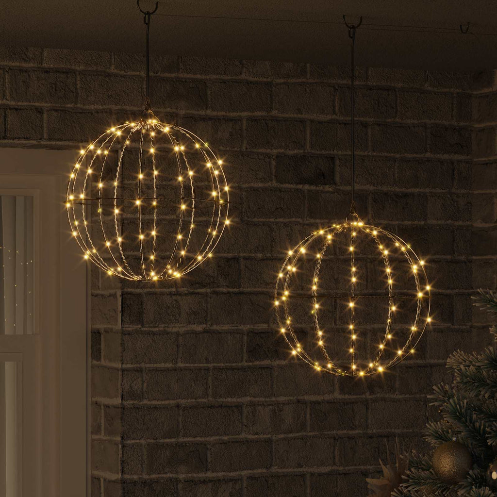 Ball mit 192 LEDs 2 pcs Warmweiß 30 x 30 x 32 cm Metall