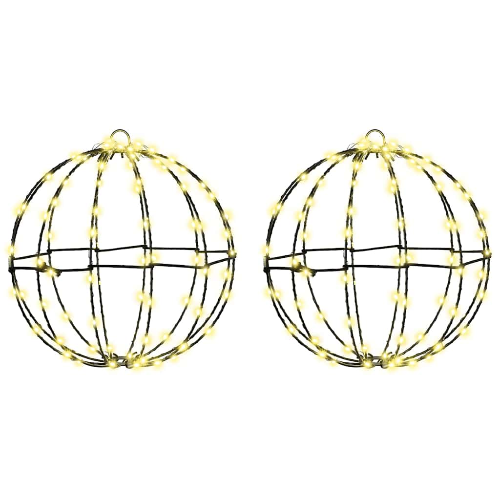 Ball mit 192 LEDs 2 pcs Warmweiß 30 x 30 x 32 cm Metall