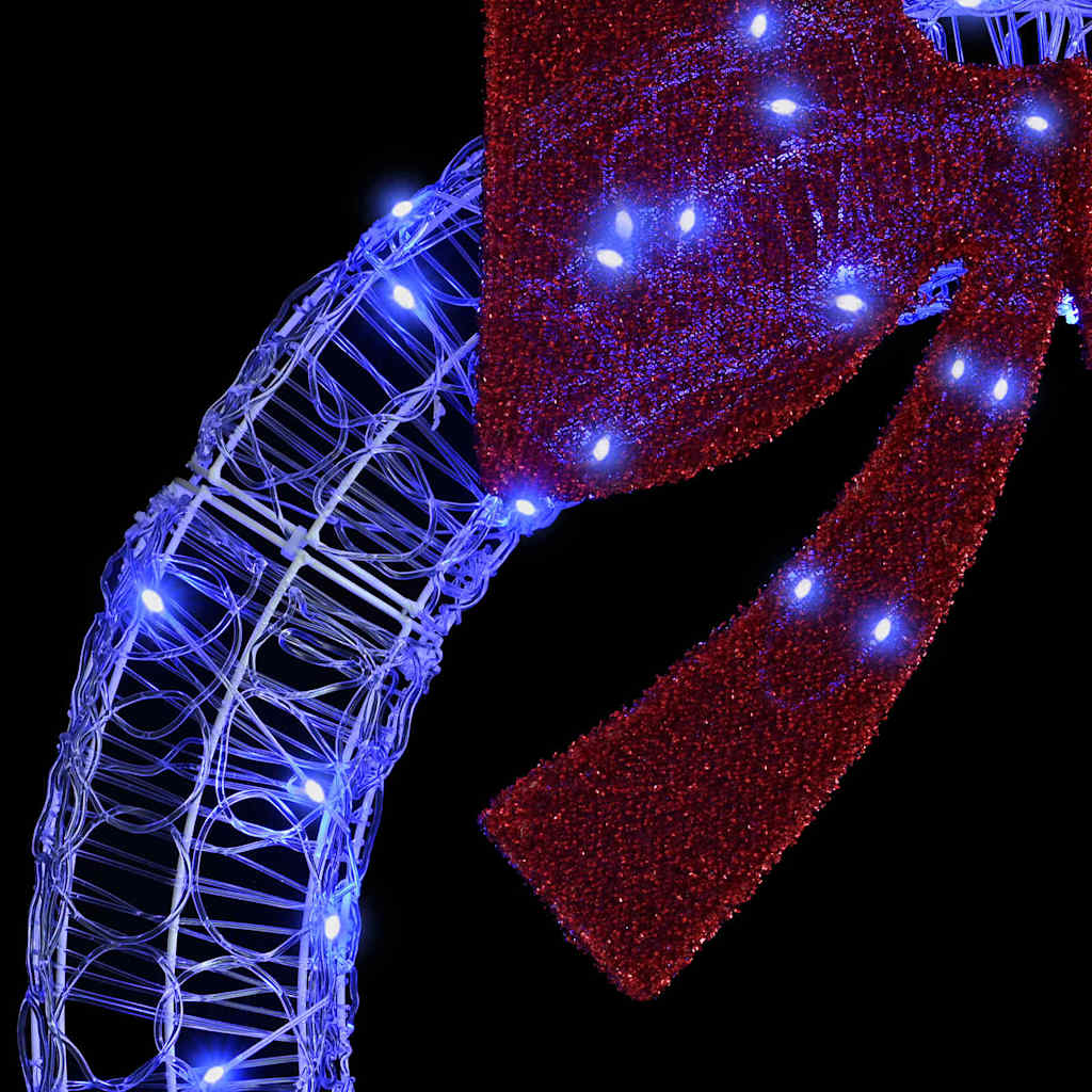 Kranz mit 60 LEDs Blau 76 x 76 x 8,5 cm Acryl
