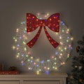 Kranz mit 60 LEDs Mehrfarbig 76 x 76 x 8,5 cm Acryl