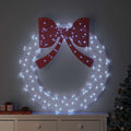 Kranz mit 150 LEDs Kaltweiß 120 cm Acryl