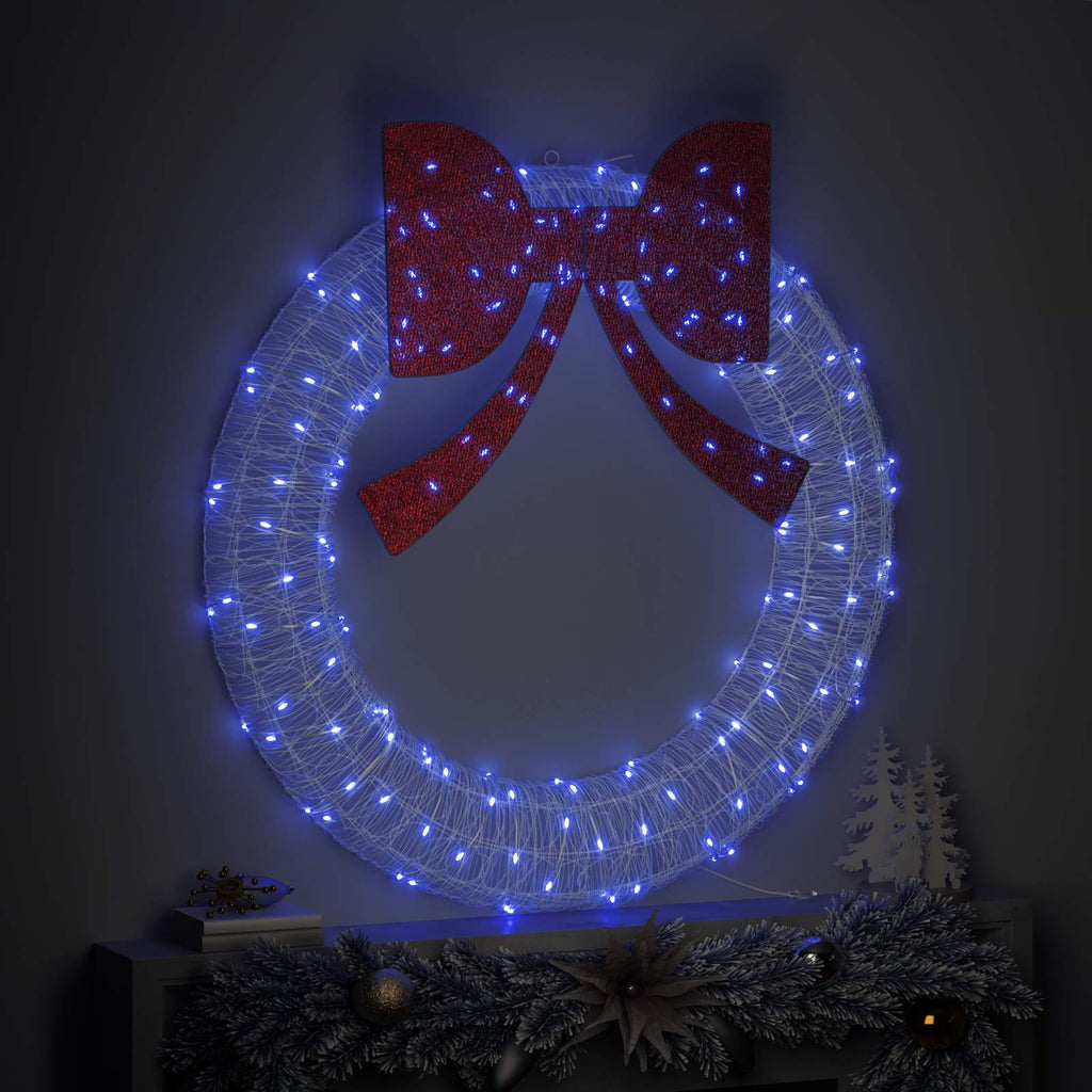 Kranz mit 150 LEDs Blau 120 cm Acryl