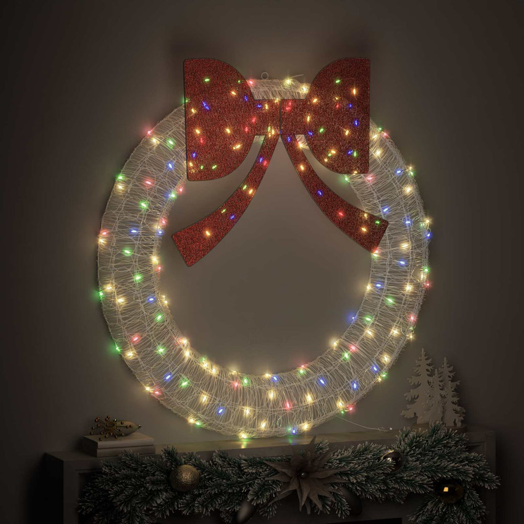 Kranz mit 150 LEDs Mehrfarbig 120 cm Acryl