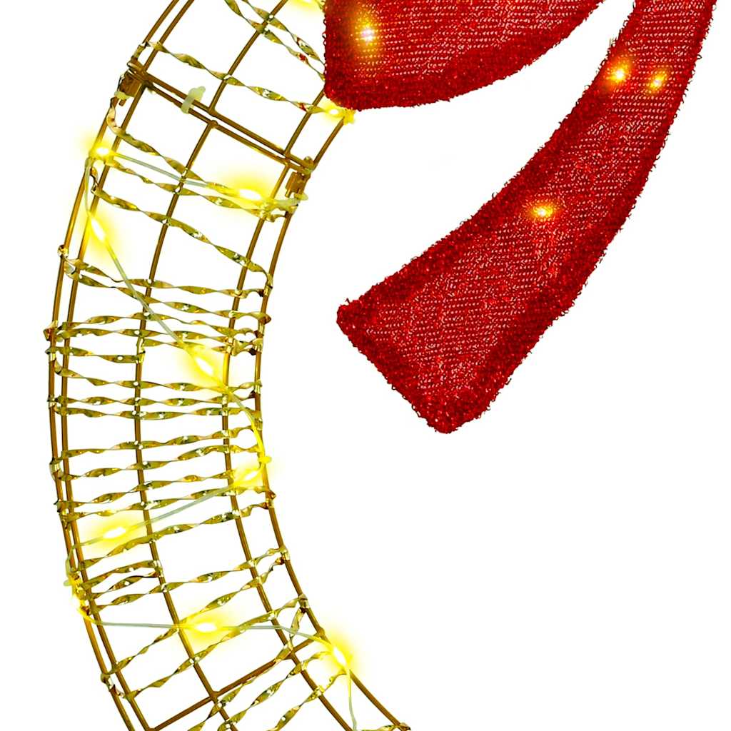 Kranz mit 60 LEDs Warmweiß 76 x 76 x 8 cm PET