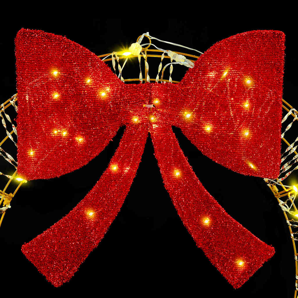 Kranz mit 60 LEDs Warmweiß 76 x 76 x 8 cm PET