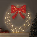 Kranz mit 60 LEDs Warmweiß 76 x 76 x 8 cm PET