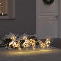LED Rentiere mit 60 LEDs 3 pcs Warmes Weiß PET