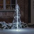 Weihnachtsbaum mit 100 LEDs Kaltweiß 120 cm Acryl