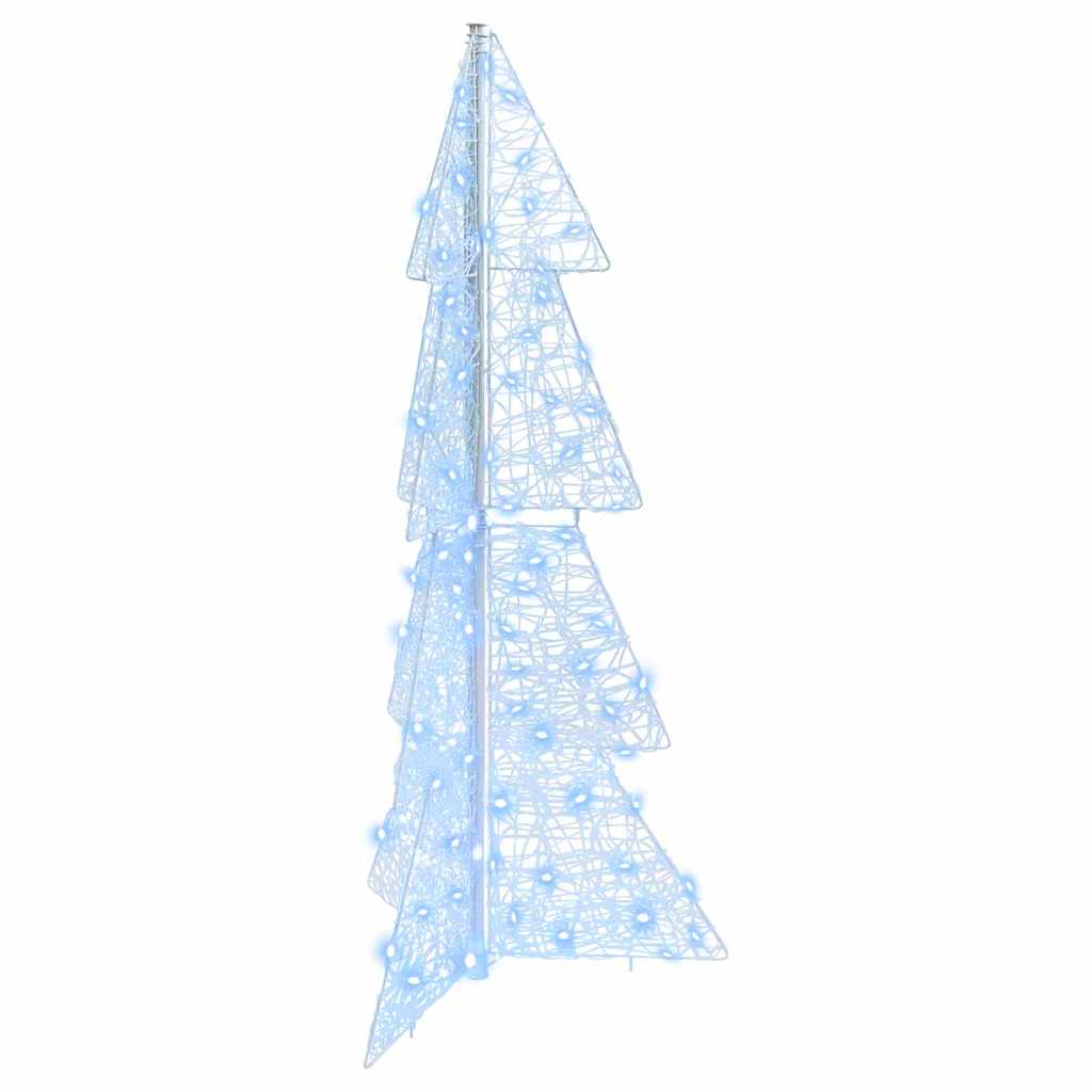 Weihnachtsbaum mit 100 LEDs Kaltweiß 120 cm Acryl
