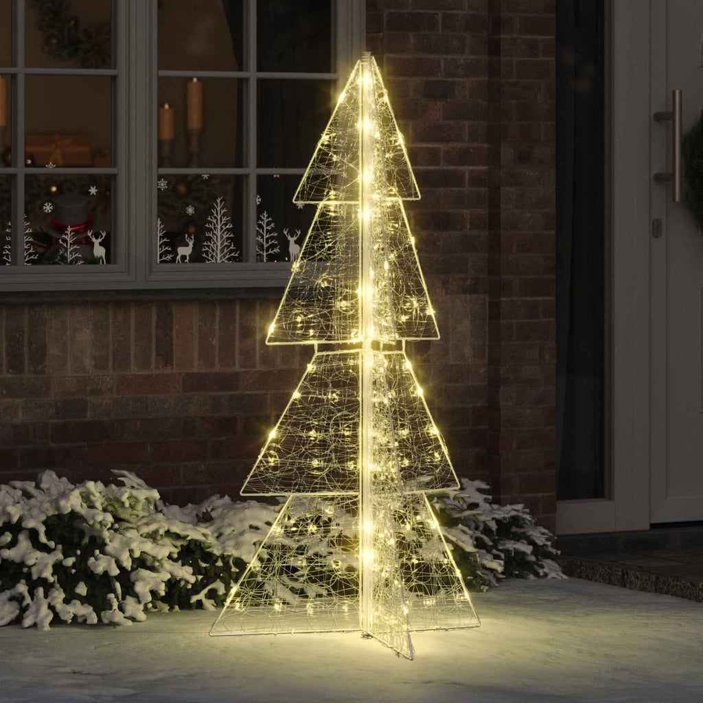 Weihnachtsbaum mit 160 LEDs Warmes Weiß 150 cm Acryl