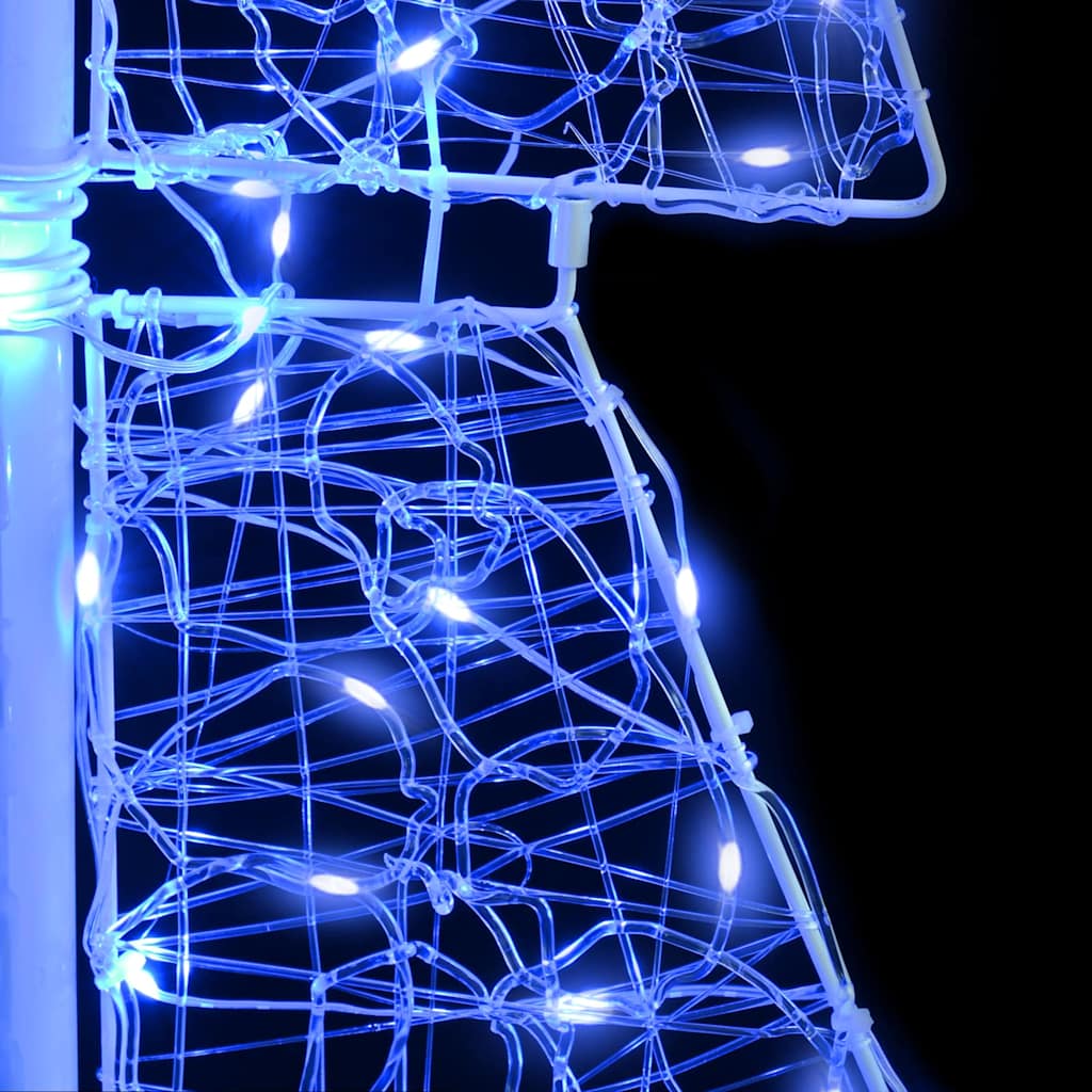 Weihnachtsbaum mit 160 LEDs Blau 150 cm Acryl