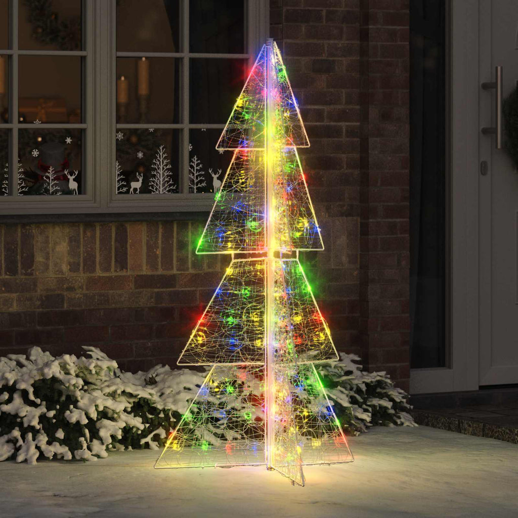 Weihnachtsbaum mit 160 LEDs Mehrfarbig 150 cm Acryl