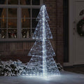 Weihnachtsbaum mit 240 LEDs Kaltweiß 180 cm Acryl
