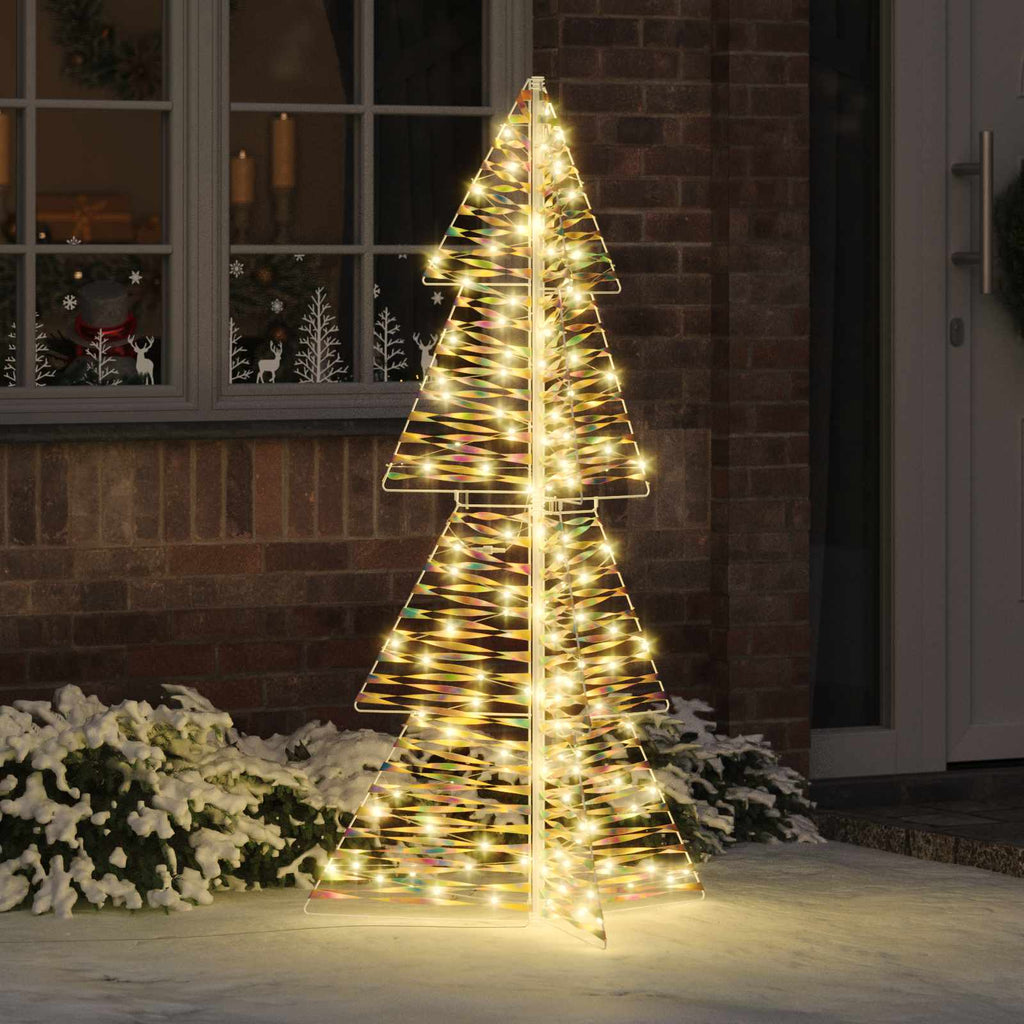 Weihnachtsbaum mit 160 LEDs Warmes Weiß 150 cm PET