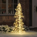 Weihnachtsbaum mit 160 LEDs Warmes Weiß 150 cm PET